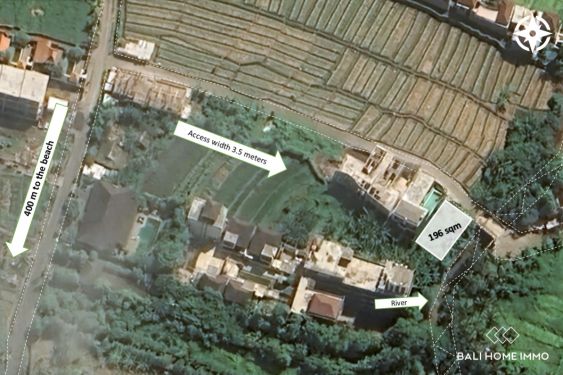 Image 1 from 1.96 Ara land in touristic zone with riverview for sale leasehold near cemagi beach
