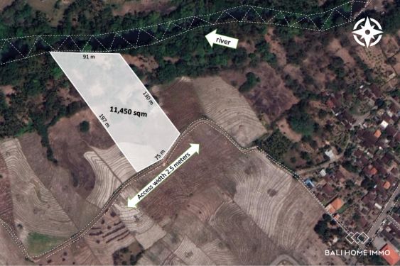 Image 1 from 114.5 are riverfront land for sale freehold in Kelecung Tabanan