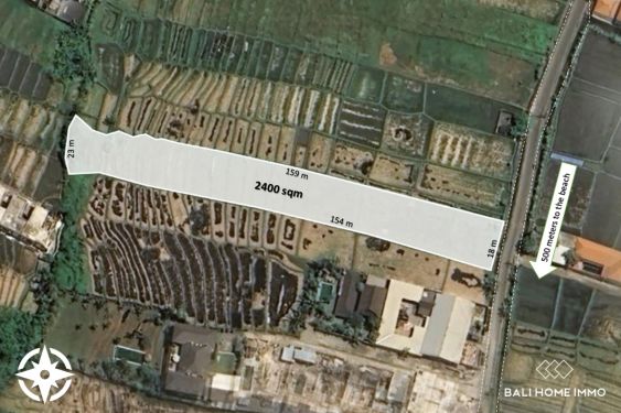 Image 1 from 24 are tanah pinggir jalan dijual hak guna usaha dekat pantai cemagi