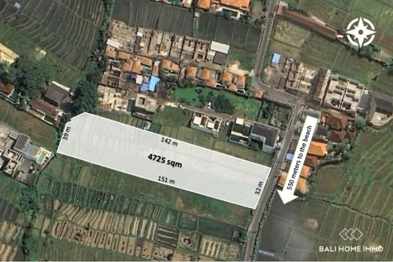 Image 1 from Dikontrakkan tanah pinggir jalan seluas 47,25 are dekat pantai cemagi Bali