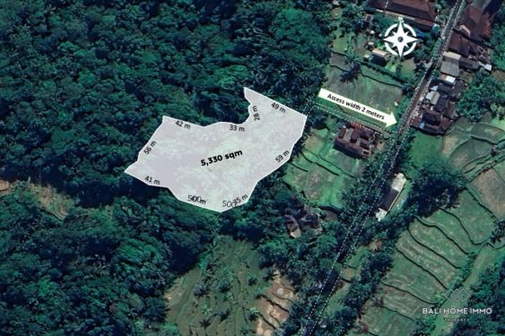 Image 1 from 53.30 Are Land for Sale Leasehold in Bali Ubud