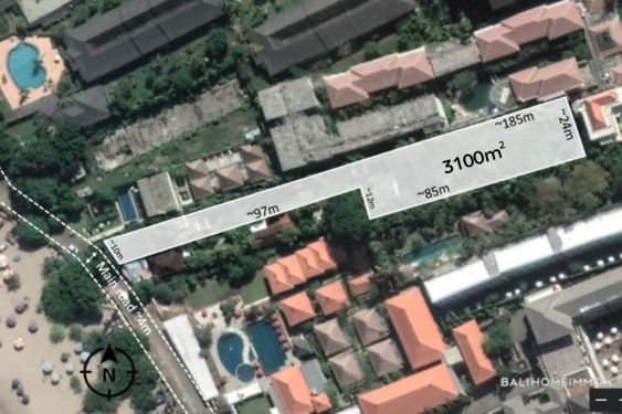 Image 1 from Beachfront Land for Sale Leasehold in Bali Double Six Beach